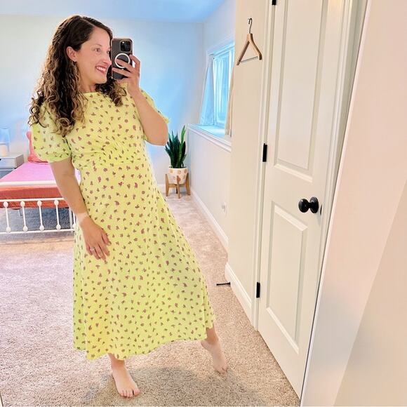 NWT Tuckernuck Faithfull The Brand Green Floral Maxi Dress Large - Picture 1 of 15
